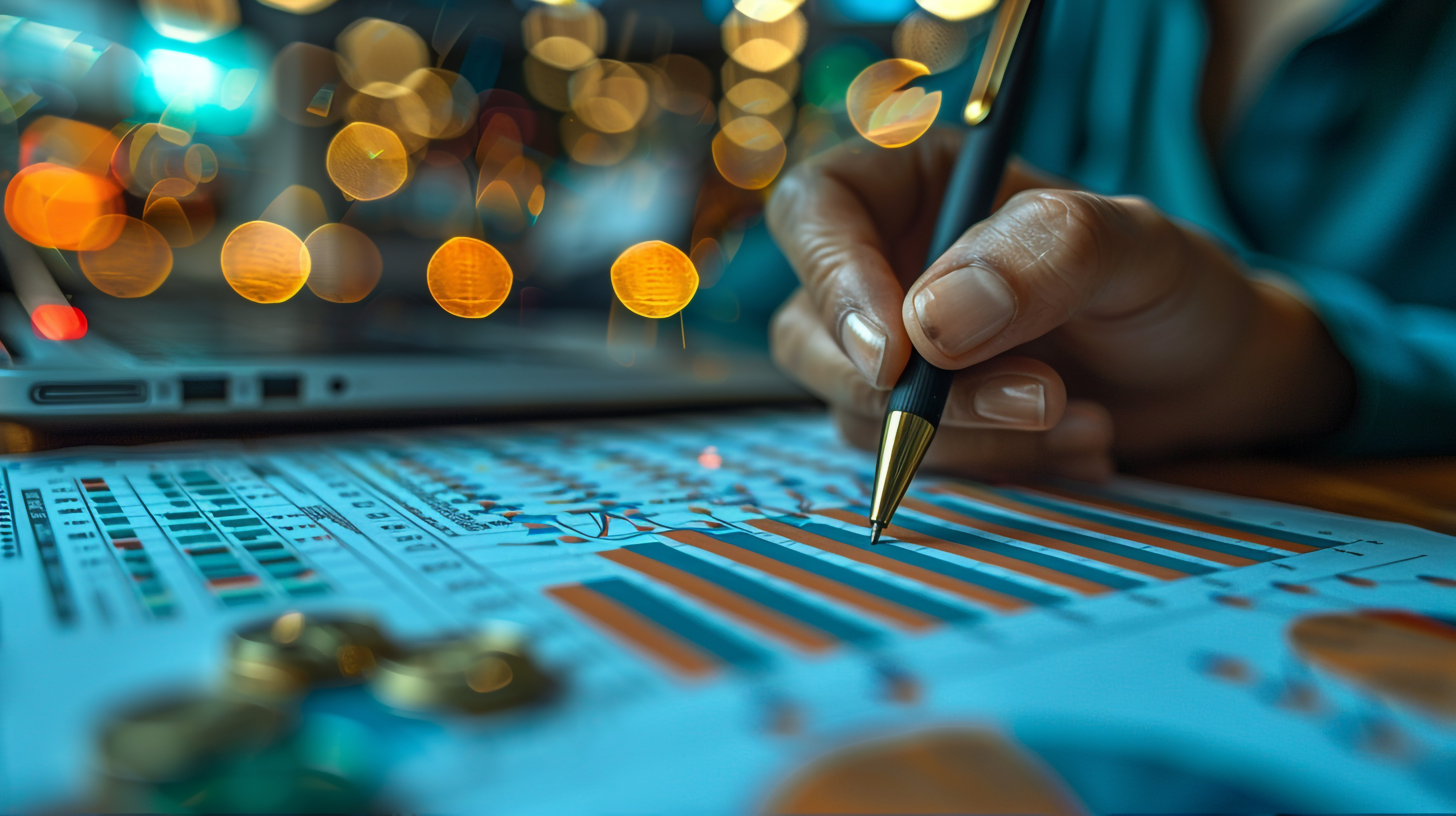 Empresário planejando metas financeiras anuais